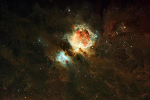 Close up of a nebula in space